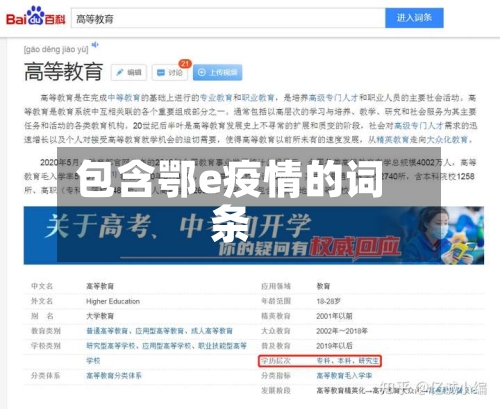 包含鄂e疫情的词条