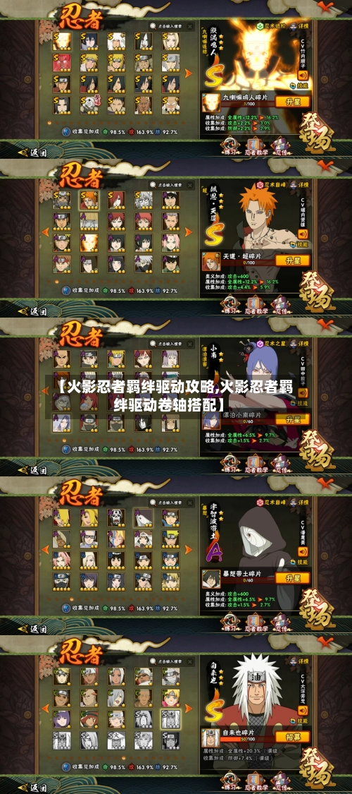 【火影忍者羁绊驱动攻略,火影忍者羁绊驱动卷轴搭配】