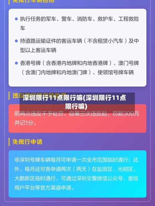 深圳限行11点限行嘛(深圳限行11点限行嘛)-第2张图片