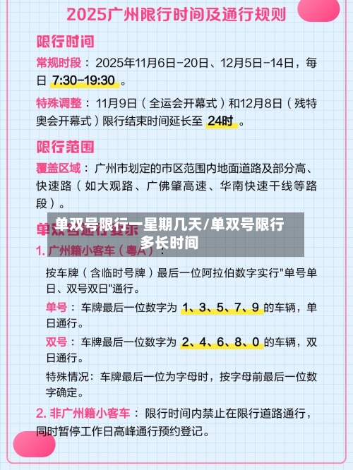 单双号限行一星期几天/单双号限行多长时间