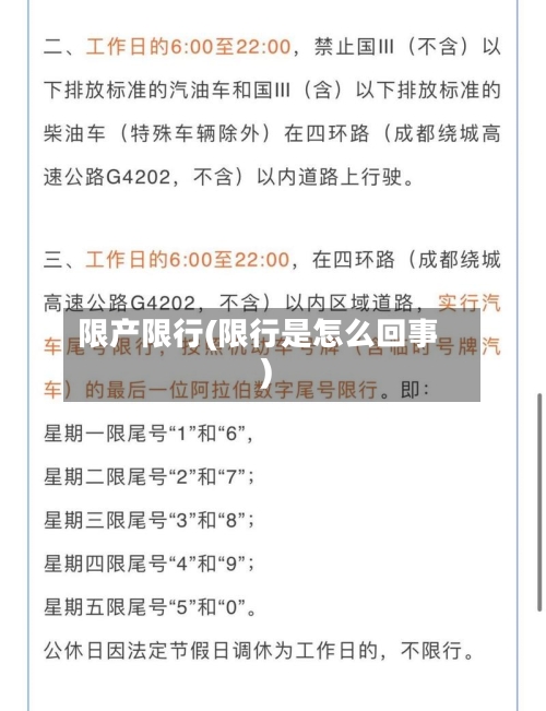 限产限行(限行是怎么回事)