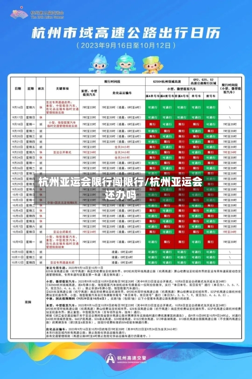杭州亚运会限行闯限行/杭州亚运会还办吗