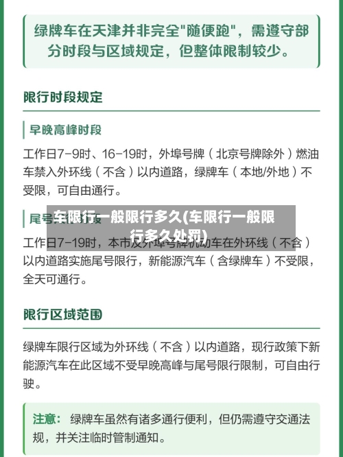 车限行一般限行多久(车限行一般限行多久处罚)-第3张图片