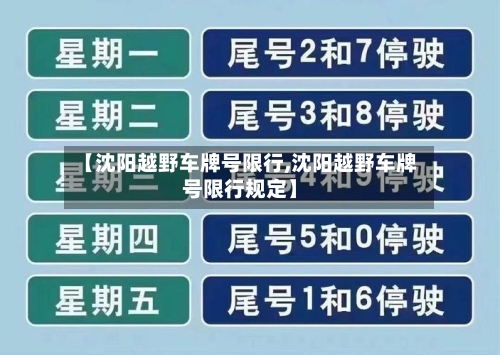 【沈阳越野车牌号限行,沈阳越野车牌号限行规定】