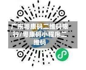 广东粤康码二维码限行/粤康码小程序二维码