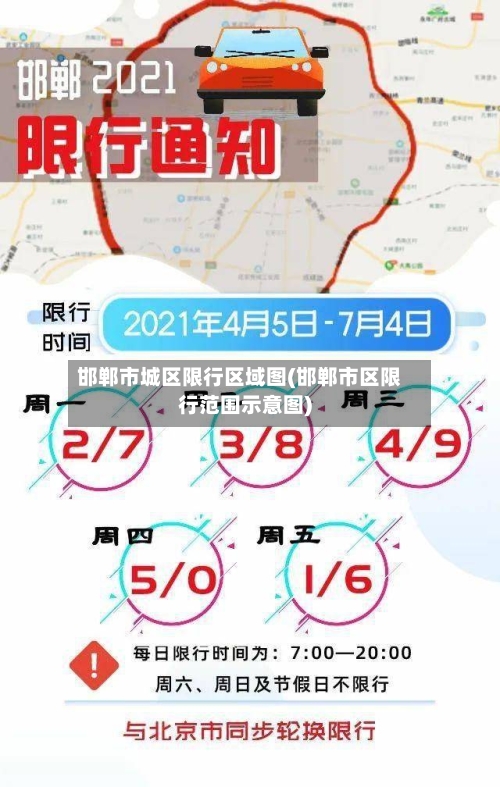 邯郸市城区限行区域图(邯郸市区限行范围示意图)